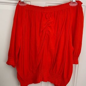 Red Off Shoulder Top